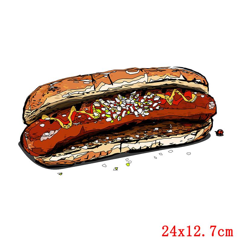 Cartoon Food Patch Iron On Transfer For Clothing Fruit Thermal Transfer For Clothes Vinyl Applique Thermo Sticker On Clothes DIY