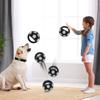 Dog Soothing Ball with Handle Interactive Squeaky Chew Ball Toy Dog Training Football for Puppies Chewers Breeds Play