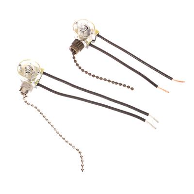 1Pc מתג תאורת מאוורר תקרה Zing Ear Ze-109/Xz-227 מתג תאורת שני חוטים עם חוטי משיכה למאווררי תאורת תקרה מנורות