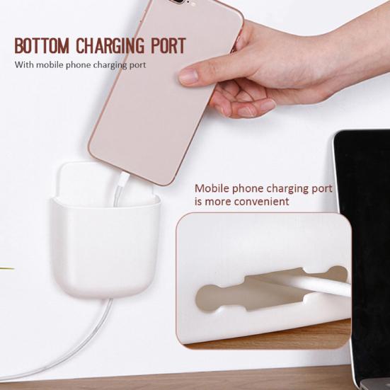 Storage Container Free Punch Storage Mobile Phone Holder Wall Mount Remote Control Storage Box for Bedside Table