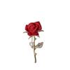 Red Rose Brooch - High-end Diamond-set Elegant Collarpin for Korean-style Anti-glare Pin Application