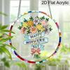 Acryl Happy Mother's Day Blumenstrauß Sonnensammler Buntglas-Effekt Fensterhänge-Ornament Geschenk für Mama