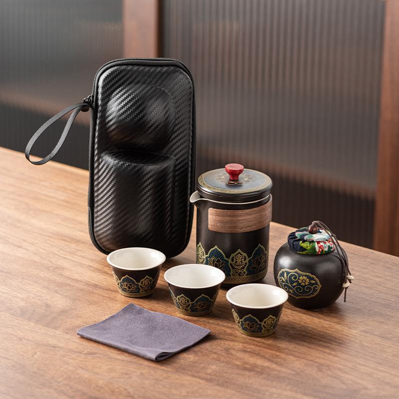 Travel Tea Set Portable Kung Fu Tea Set Japanese Outdoor Kuaike Cup Holiday Company Business Gifts