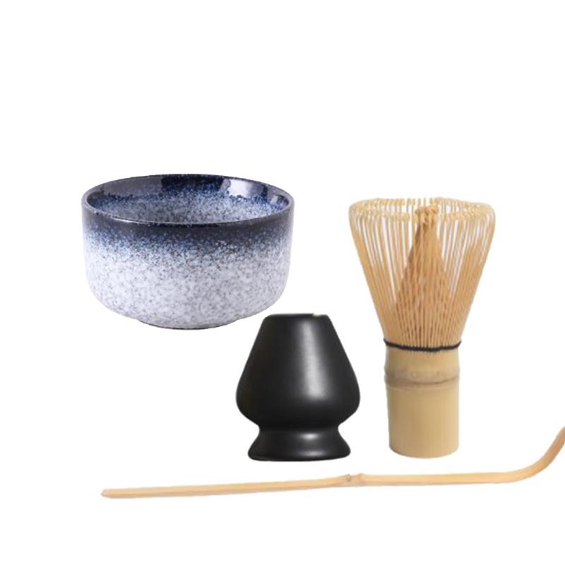 1/4/6 Pcs Bamboo Matcha Whisk Scoop and Holder Matcha Bowl with Strainer Japanese Matcha Ceremony Accessory for Family Beginner