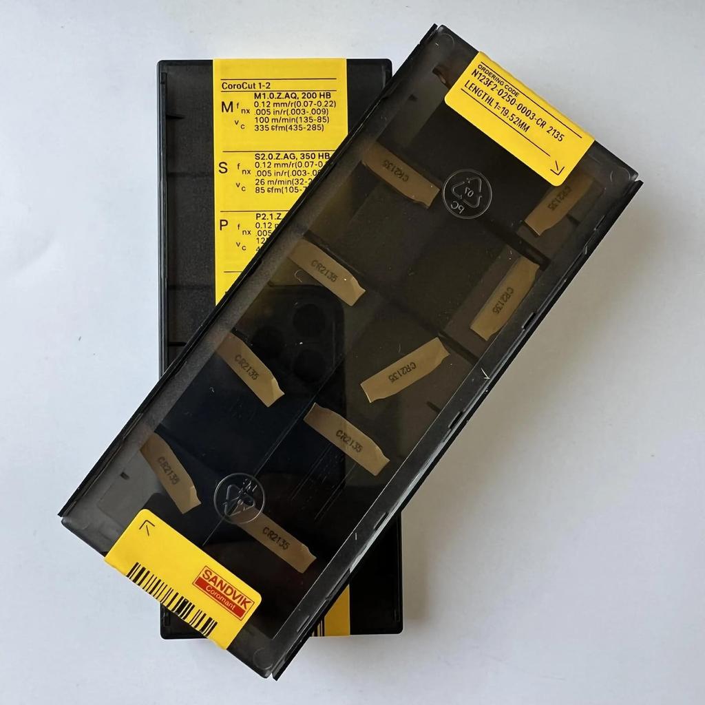 Original Sandvik / N123F2-0250-0003-CR 2135 /CNC CARBIDE Tool Blade 10 Pcs