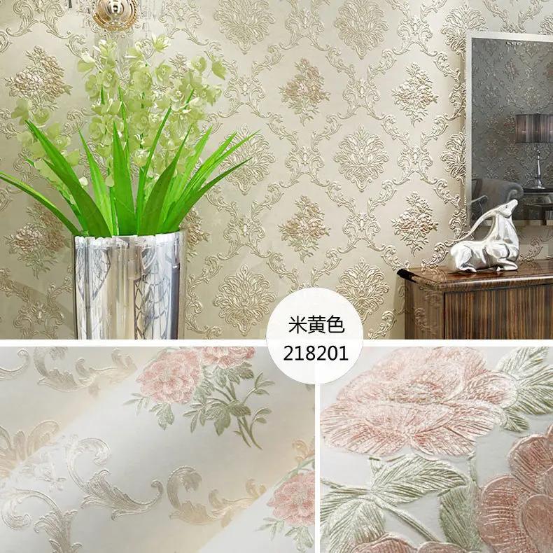 

Утолщенные наклейки на стену в европейском стиле 3d для гостиной, самоклеящийся домашний декор, нетканые обои, обои для фона спальни 53CMX3M