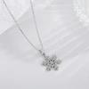 S925 Sterling Silver Snowflake Necklace - Full Diamond Christmas Pendant