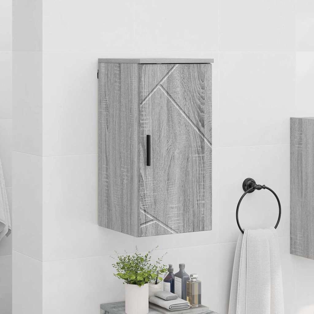 Bathroom Wall Mounted Cabinet Grey Sonoma 30 x 31.5 x 61 cm