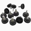Plastics Adjustable Feet Pad With Screw M10 M8 M6 Table Chair Balck Leveling Foot Pad Furniture Leg Anti-shock Protection
