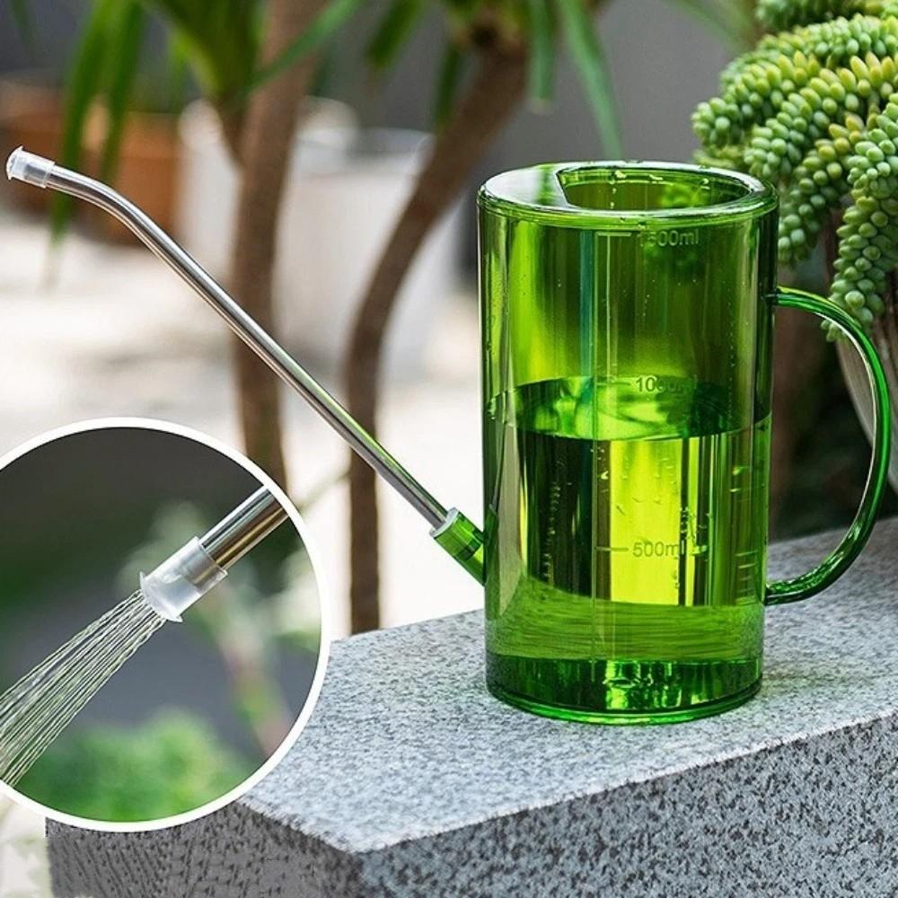 Plastic Plant Watering Kettle Large Capacity Gardening Watering Bottle Watering Can  Office Plants зелёный