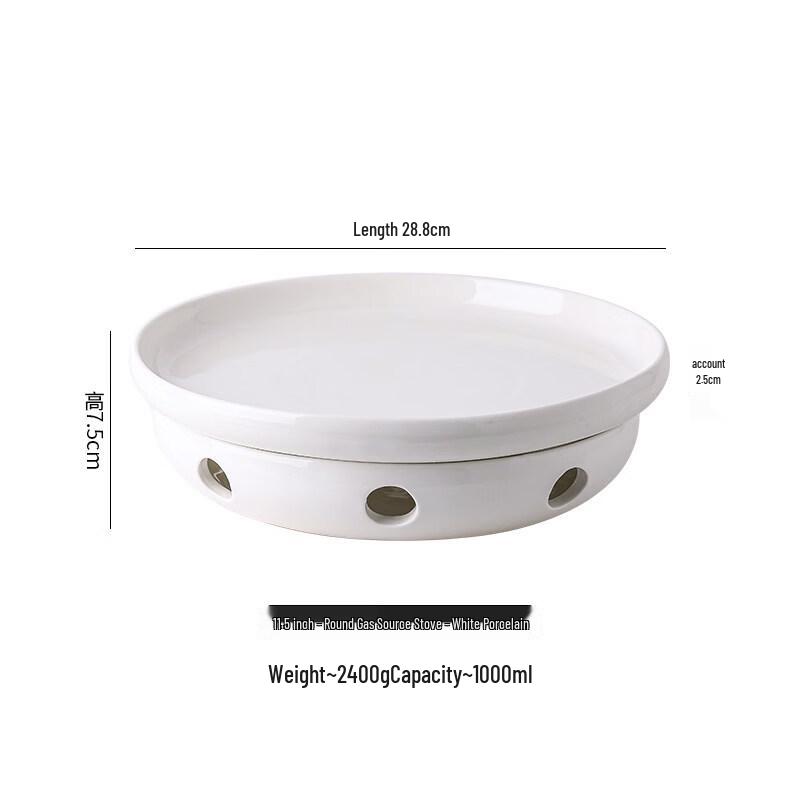 Ceramic Candle Heated Serving Plate with Base