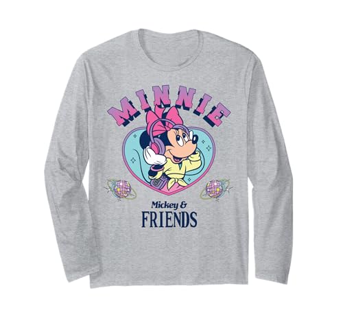 Disney Minnie Mouse Reto Style Minnie Listening to Disco Long Sleeve T-Shirt
