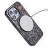 KIGC For iPhone 16 Pro Case Compatible with MagSafe Snake Texture Leather+PC+TPU Back Cover