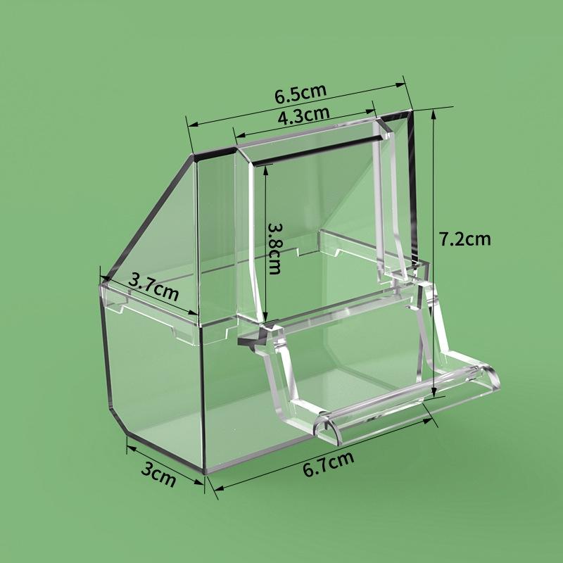 

Clear Parrot Feeder Box Anti-Spill Bird Food Container Automatic Dispenser For Cockatiels Lovebirds