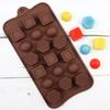 Silicone Mold For Chocolate Diamond Shape Candy Butter Mould Geometric Ice Cube Tray Half Ball Jelly Cookies Kitchen Baking Tool