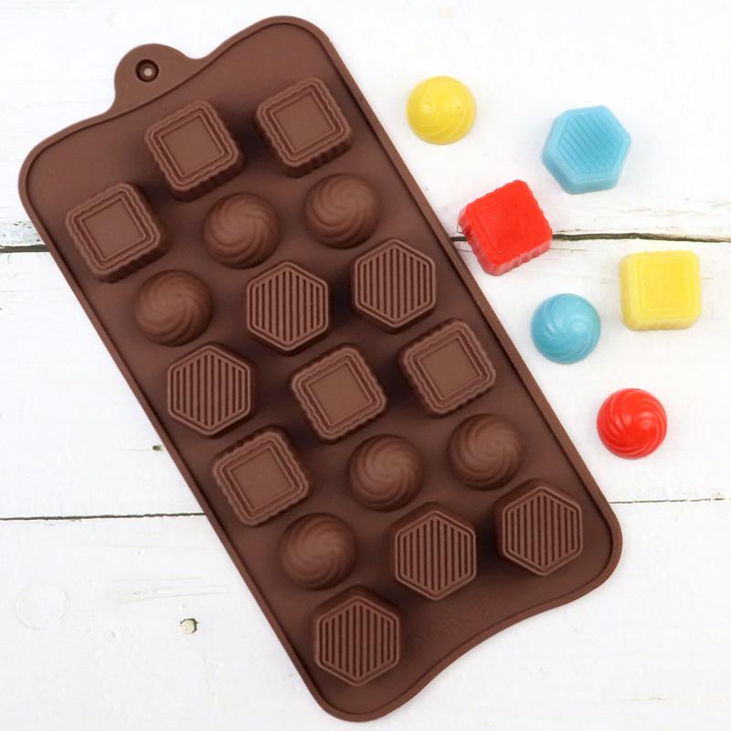 Silicone Mold For Chocolate Diamond Shape Candy Butter Mould Geometric Ice Cube Tray Half Ball Jelly Cookies Kitchen Baking Tool
