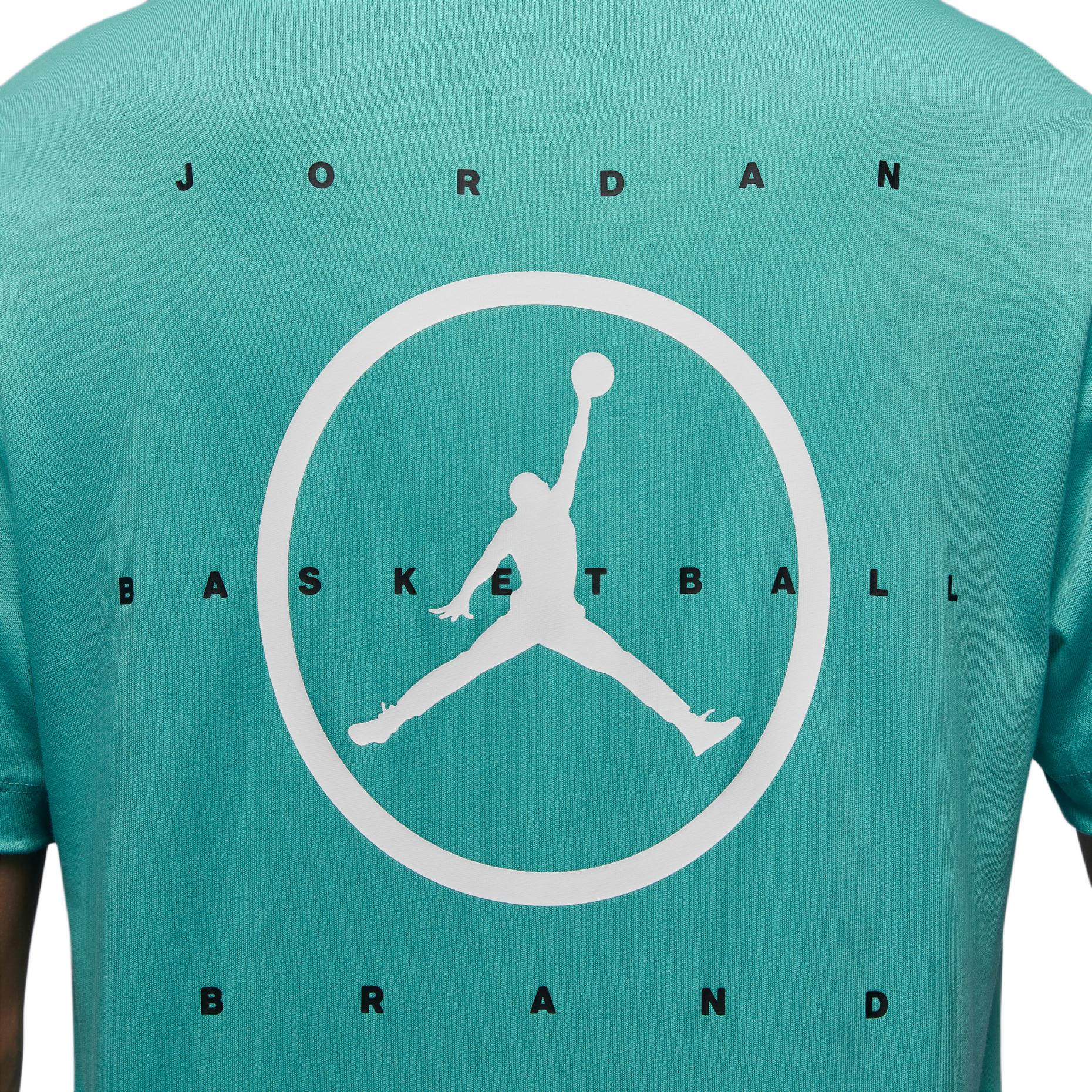 

Jordan Flight Essentials Хлопковая Модная Футболка с Круглым Вырезом и Коротким Рукавом Мужские Топы Выстиранный Утиный Голубой Белый Черный HJ2339-392 M