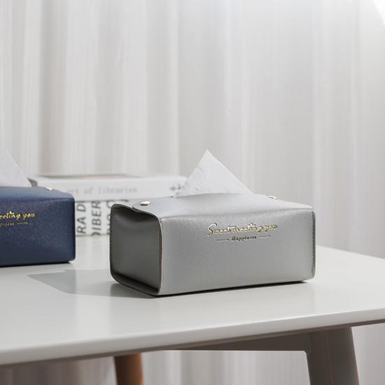 Serviettenbox, hervorragende Verarbeitung, wasserfest, Kunstleder, rechteckig, Kosmetiktuchspender, Organizer, Heimbedarf