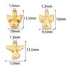 5pcs Stainless Steel Little Angel Charms Gold Steel Color Charms Pendant For Jewelry Making DIY Necklace Pendants Accessories