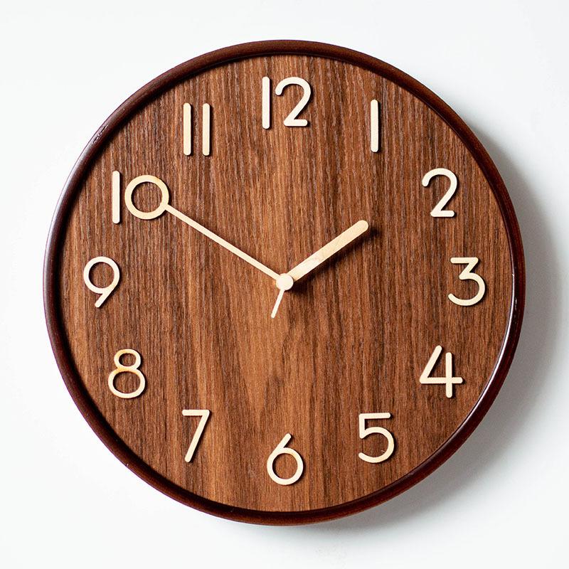 Massivholz Wanduhr Moderner Baumstamm Stil Wohnzimmer Dekorative Wanddekoration Quarzuhren Uhr Heimdekoration