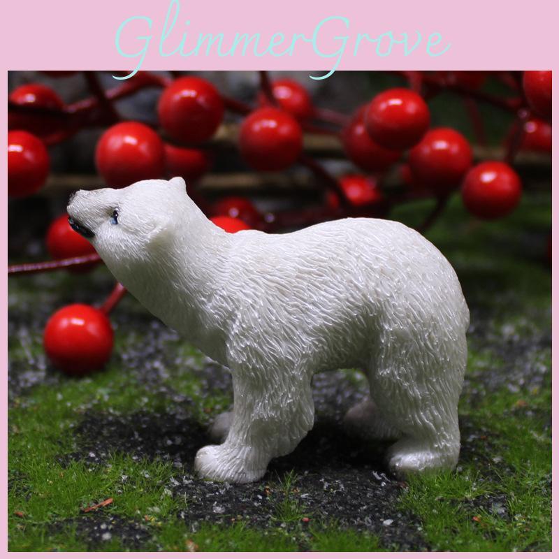 Arctic Bear Resin Figurine For Micro Garden And Gift Giving Occasions