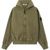 Badge Loose Fit Drop Shoulder Zip Hooded Long Sleeve Jacket Men Jacket K2S156100017S0184-V0154