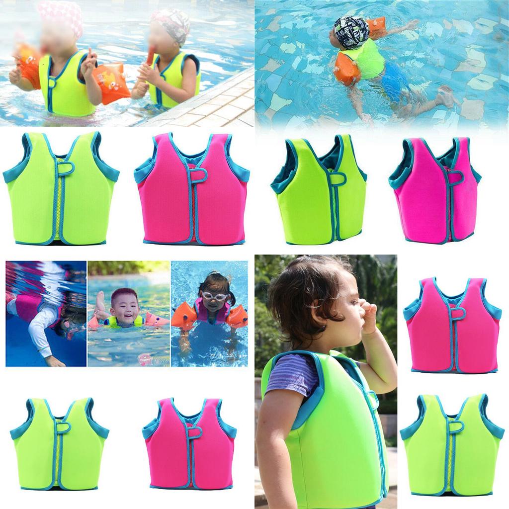 High Buoyancy Kids Swimming Vest With Waterproof Zipper And Adjustable Belt