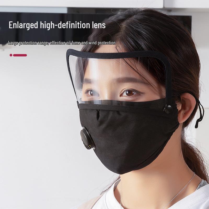 Transparent Anti-Splash Kitchen Face Shield for Women - Full Face Protection and Dustproof