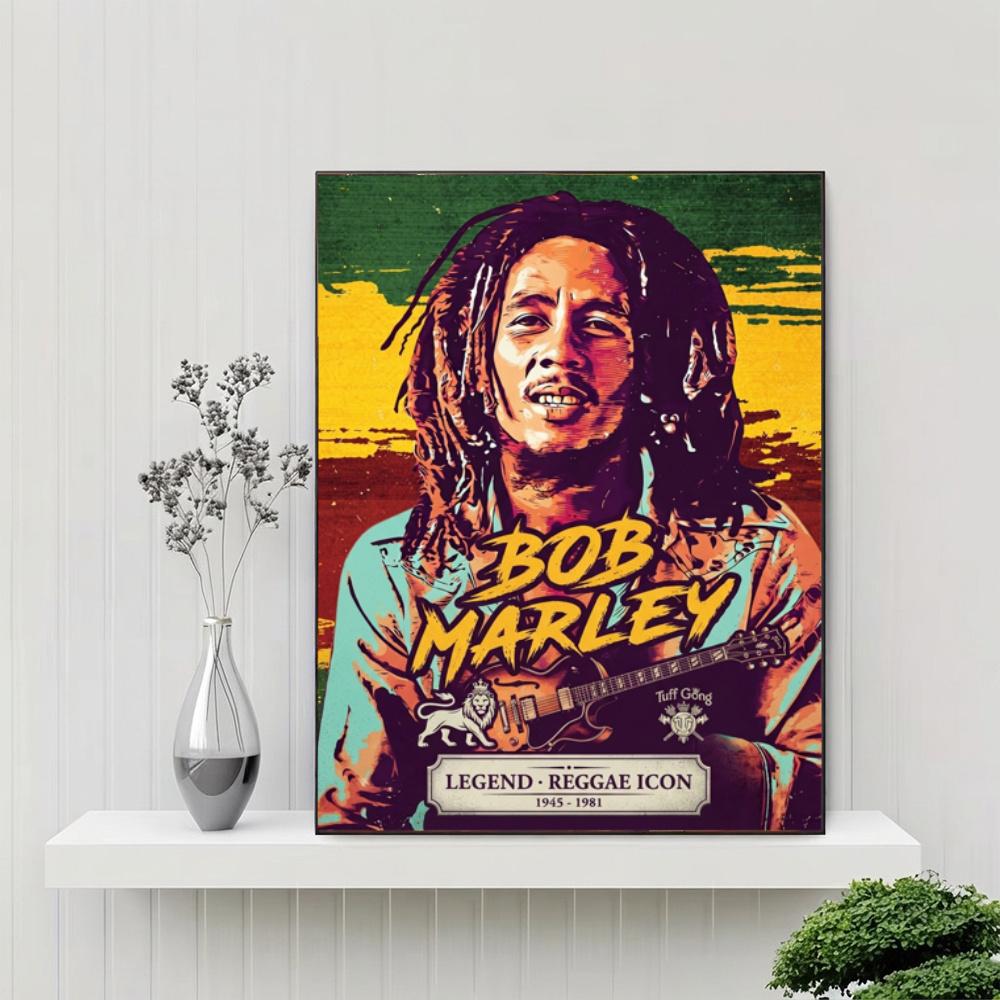 Bob Marley Lion Judah Rasta 5D Diy Diamond Painting Round Diamond Diy Frameless Holiday Artwork Suitable For Home Office Wall Decoration