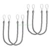 24TE 4Pack Elegant Bohos Styles Cotton Rope Curtain Tiebacks Soft Handwovens Decorative