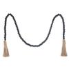 Tassel Beaded Pendants Rustic Hanging Durable Hmade Wall Hanging Ornament Home Decor Wood Bead Garl Wooden
