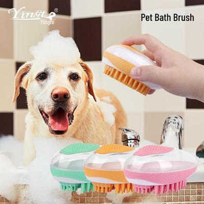 Spazzola da Bagno e Pettine Massaggiante per Animali Domestici con Serbatoio per Liquidi per Gatti e Cani