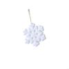 Premium Fuzzy-Coated Snow Crystalloid Ornament For Celebratory Adornment Durable Celebratory Tree J0MC