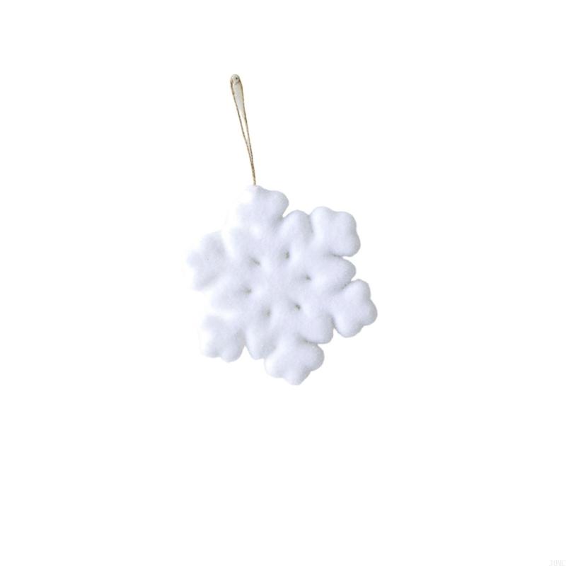 Premium Fuzzy-Coated Snow Crystalloid Ornament For Celebratory Adornment Durable Celebratory Tree J0MC