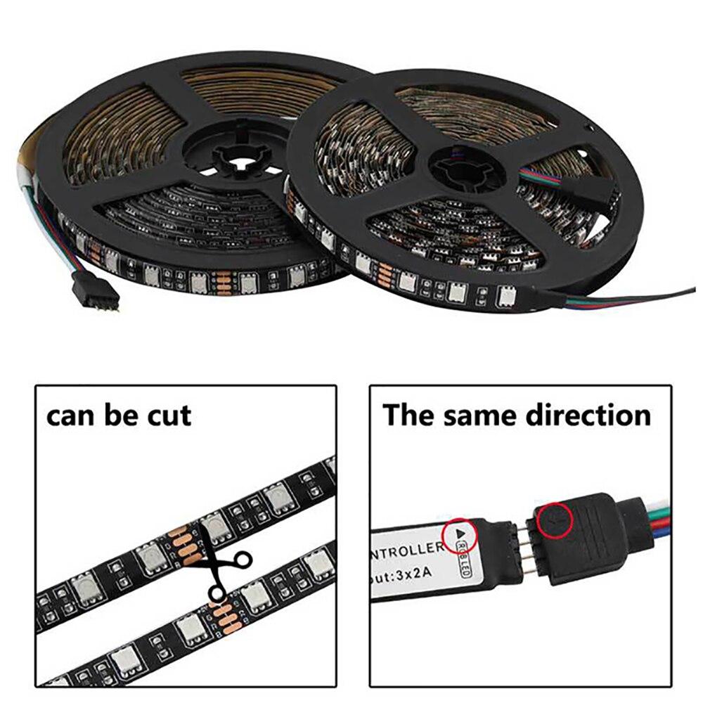 5050 RGB LED pásek Světlo Ložnice SMD TV Podsvícení Páska Dioda Páska Flexibilní, nevodotěsná světla pro dekoraci pokojového baru