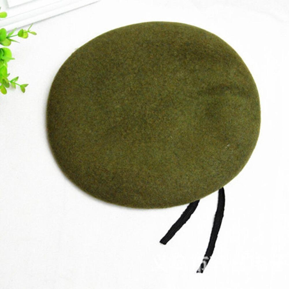Unisex Uniform Cap Fashion Women Men Army Soldier Hat French Style Wool Bere