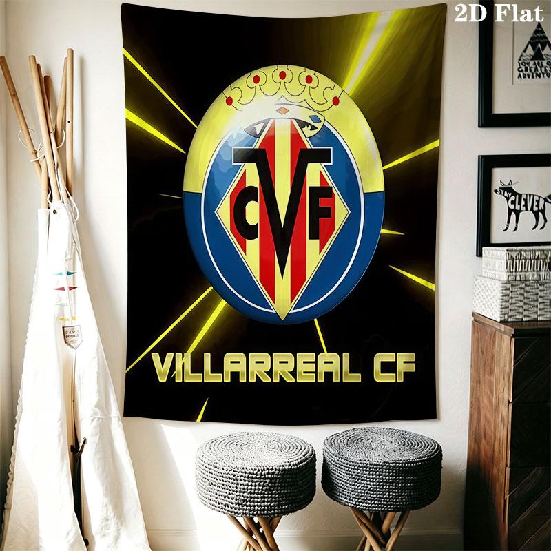 Villarreal CF Wall Hanging Printed Fabric Blanket Decorative Tapestries for Bedroom Living Room Home Decor