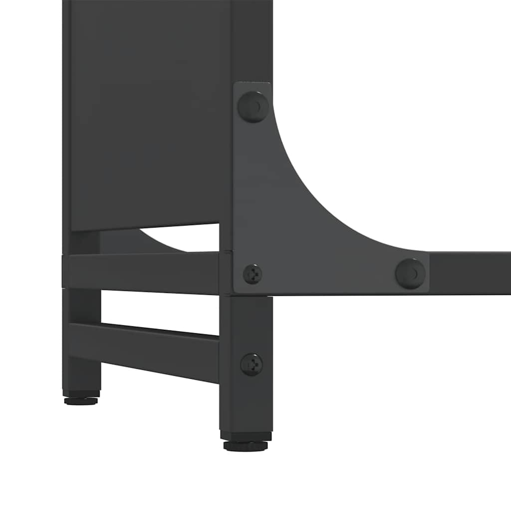 Firewood Rack Black 60x28x90 cm Cold Rolled Steel