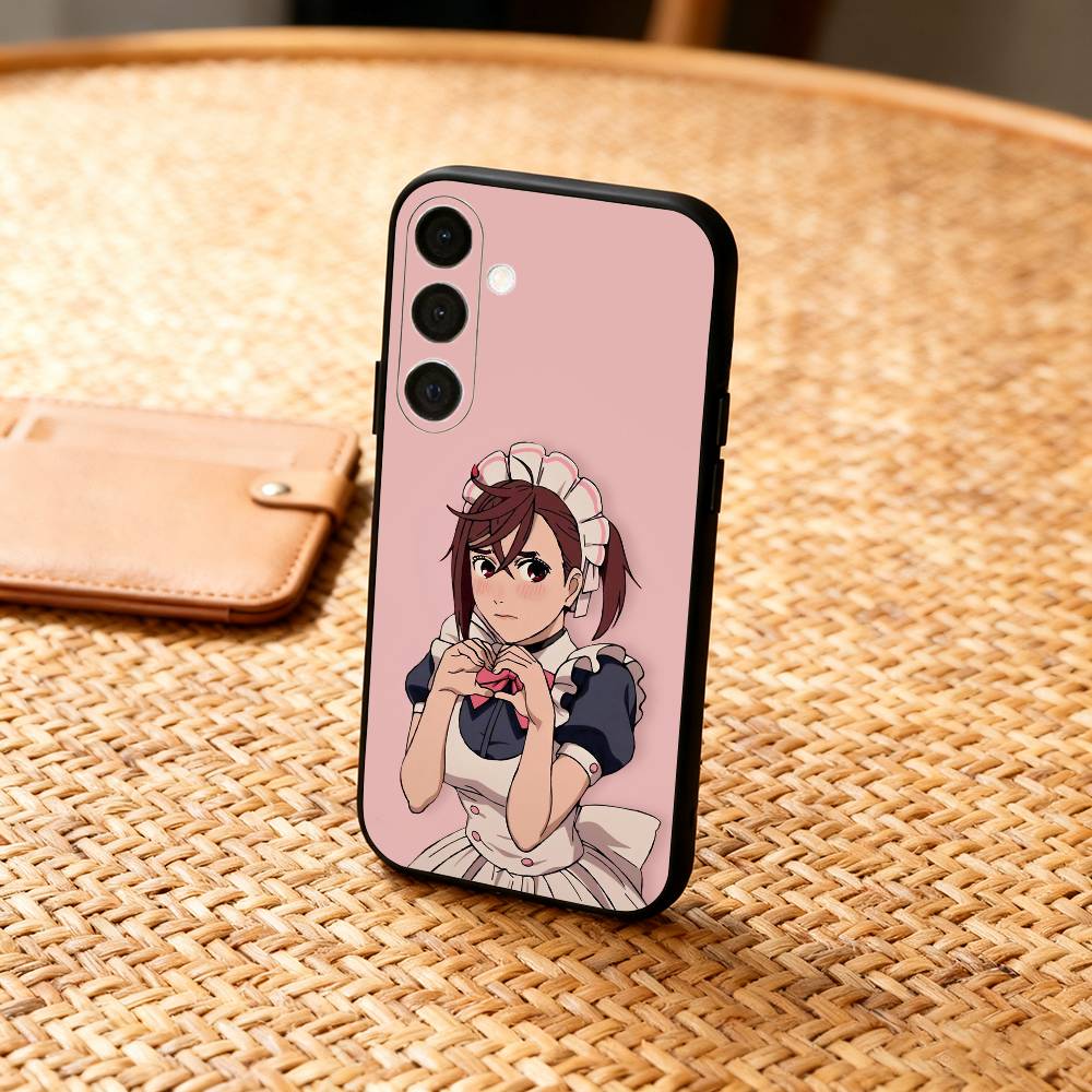 M-Momo Ayase D-Dandadan Phone Case For Samsung A73,A21s,A22,A31,A32,A52,A53,A71,A80,Soft Black Shell