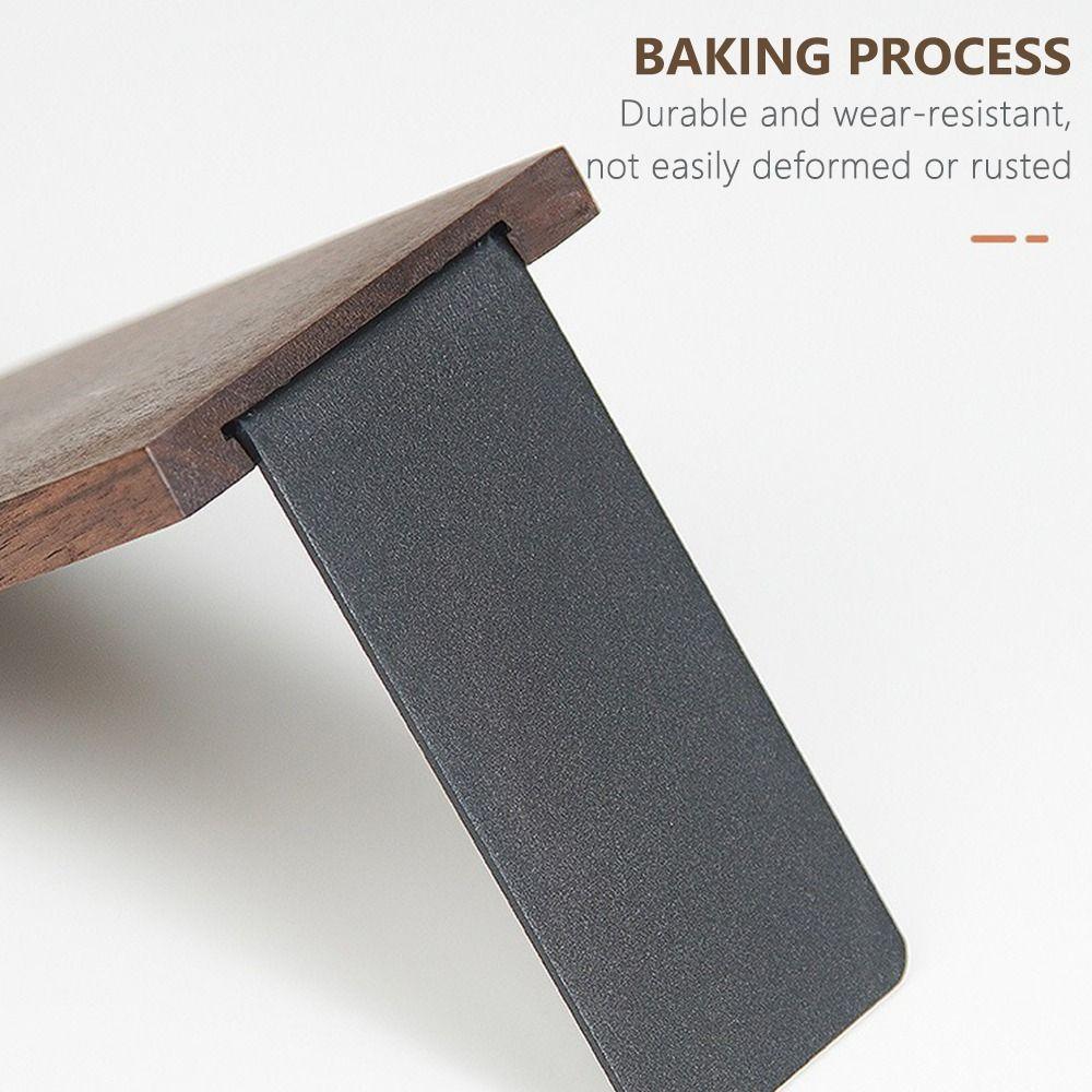 Nature Wooden Bookends Non-slip Desktop Bookshelf New Book Display Holder  School Office