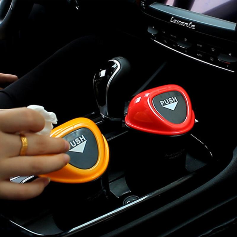 1PC Mini Car Storage Bin, Triangle Car Trash Can