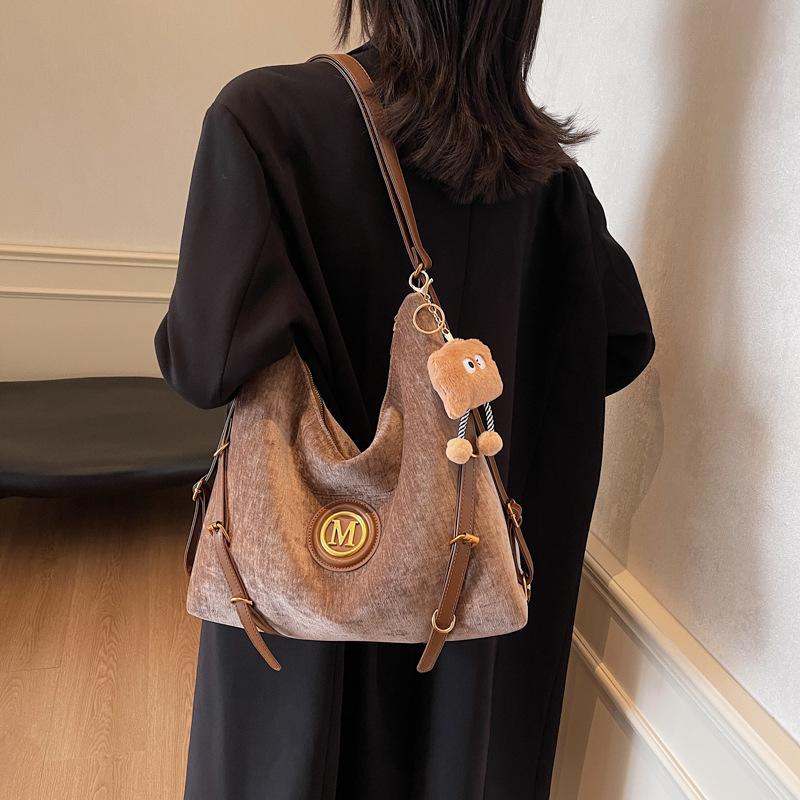 Ladies' Vintage Large Capacity Tote Bag, Single Shoulder Backpack