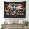 1pc USA 250th Anniversary Decoration Flag Tapestry  Fabric Wall Hanging for Patriotic Home Decor