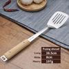 Wooden Handle Wok Spatula 304 Stainless steel spatula cooking Utensils spoon long handle Large Size turner Fried Steak Shovel