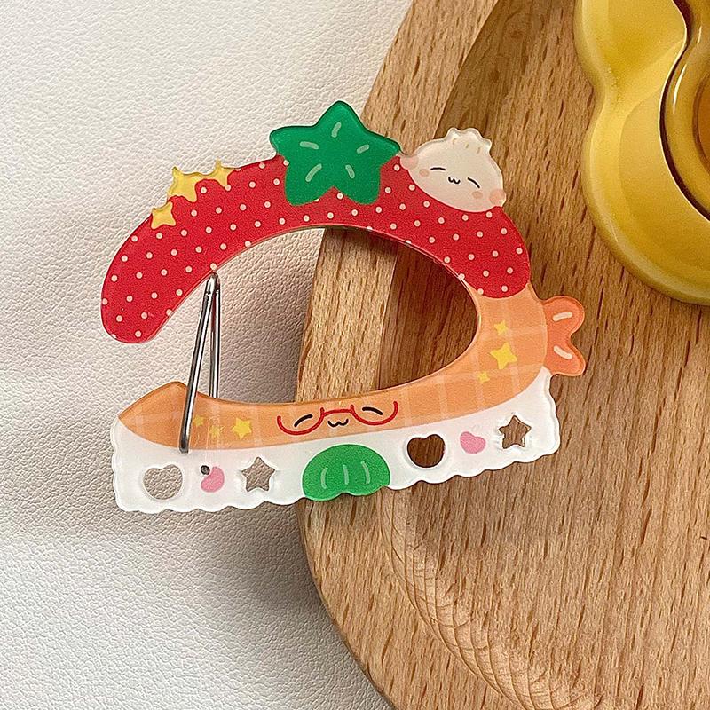 1PC DIY Accessories Cute Ornament Bag Charms Bag Pendants Clear Acrylic Keychain Funny Keyring Y2K Pendants Creative Multicolor