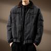 2025 Men's High-End Detroit Denim Workwear Jacket with White Duck Down Filling