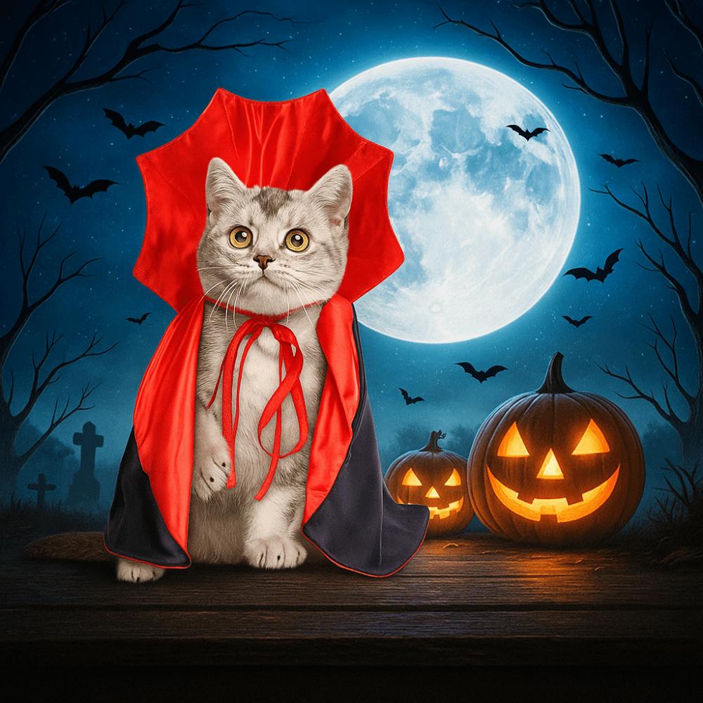 Comfortable Halloween Pet Costume Adjustable Dogs Knight Cape Cat Cosplay Cloak  All Saints' Day