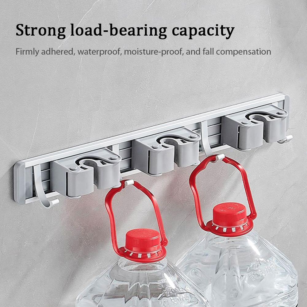 2 In 1 Tool Organizer With 3/4 Racks&4/5 Hooks Storage Hook Hangers Wall Mounted Space-Saving for Garden Garage Kitchen Bathroom