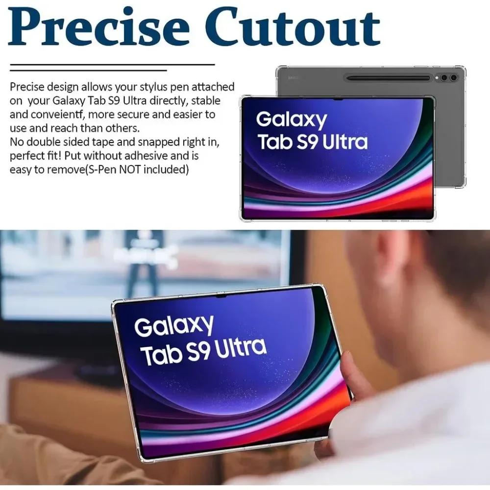 Case For Samsung Galaxy Tab S10 Ultra 14.6" Flexible Silicone TPU Black Protective Shell Back Cover For Samsung SM-X920 SM-X926B