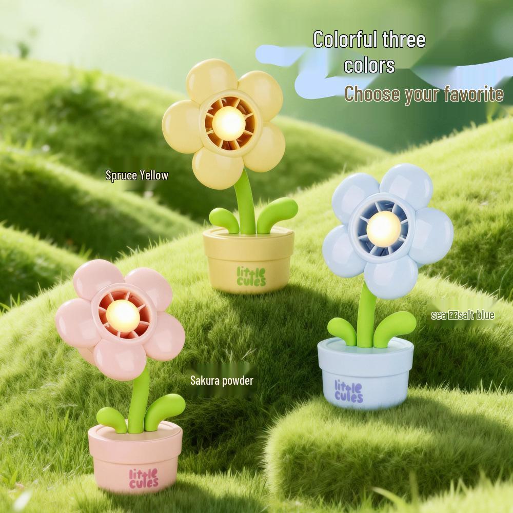 

Creative Cute Flower Handheld Mini Fan - USB Rechargeable, Strong Wind, Perfect Gift for Kids 9*6.3*16.1 cm